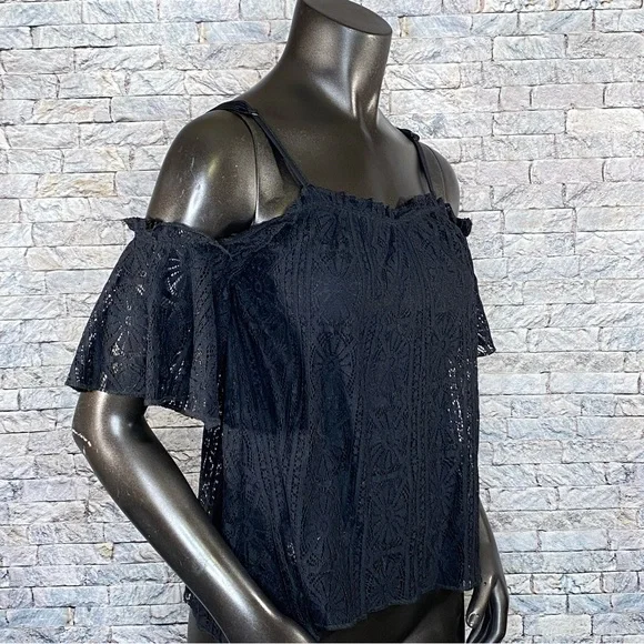 Love Fire Lacy Tunic Style Blouse NWT Size XS Adjustable - Picture 3 of 9